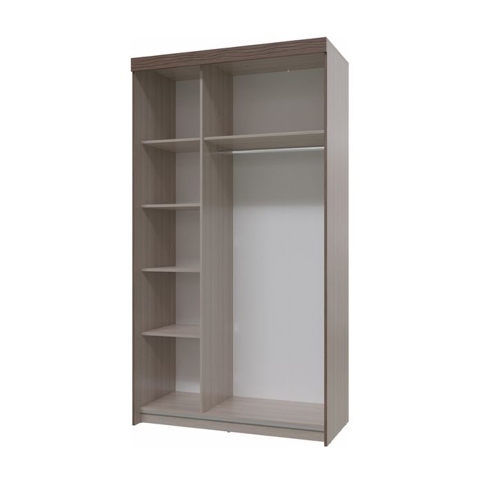 Шкаф-купе 2х дверный АЗАЛИЯ Ясень шимо светлый/МДФ-ясень темный