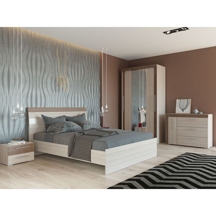 Шкаф-купе 2х дверный АЗАЛИЯ Ясень шимо светлый/МДФ-ясень темный