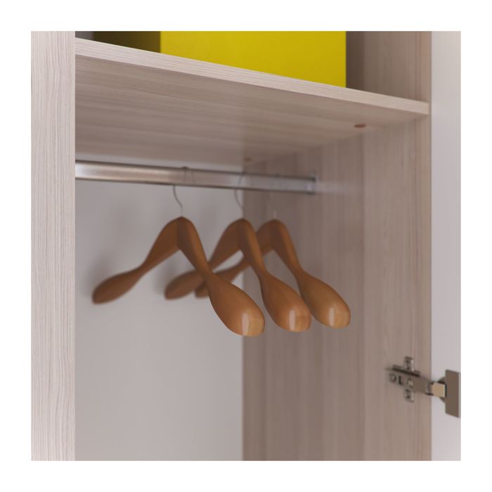 Шкаф распашной 3х дверный с ящиками АЗАЛИЯ Ясень шимо светлый/МДФ-яс.темный