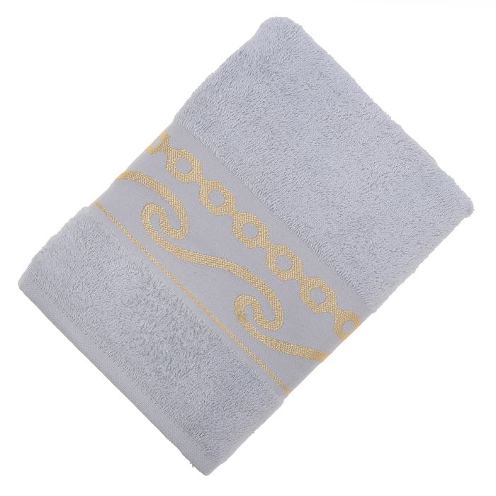 Полотенце DO&CO FREESIA 70*140 см светло-серый, бамбук, 460 гр/м