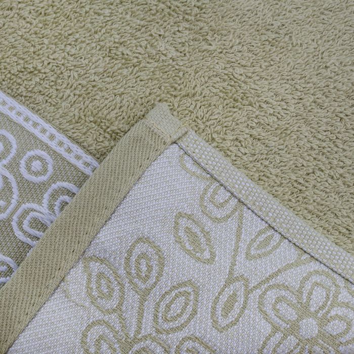 Полотенце махровое TWO DOLPHINS SELITA 70*140 см зелёный, хлопок, 460 гр/м