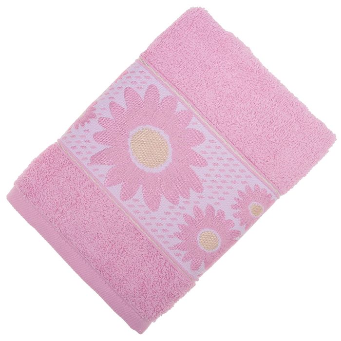 Полотенце махровое TWO DOLPHINS KARDELEN 50*90 см розовый, хлопок, 460 гр/м