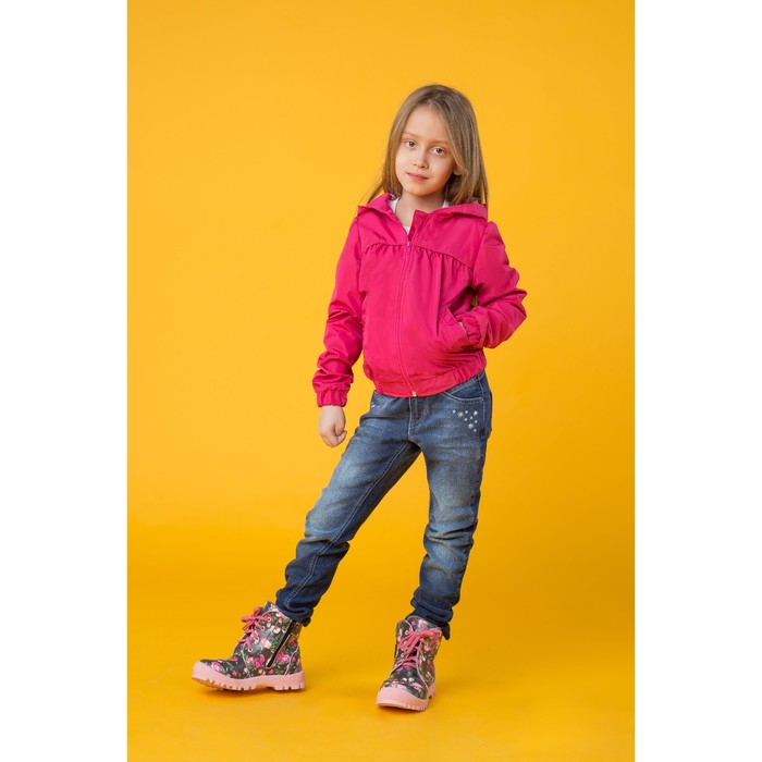 Ветровка для девочки, рост 122-128 см, цвет розовый 1044