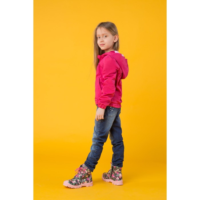 Ветровка для девочки, рост 122-128 см, цвет розовый 1044
