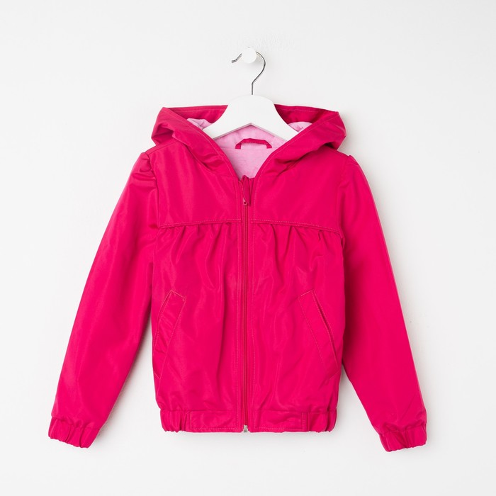 Ветровка для девочки, рост 122-128 см, цвет розовый 1044