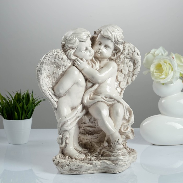 Фигура «Ангел и Фея» стоя, состаренный 18 × 29 × 38