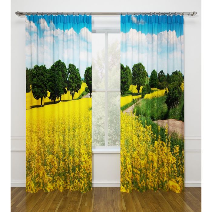 Фотошторы "Цвета природы", ширина 145 см, высота 260 см-2 шт., габардин 03532