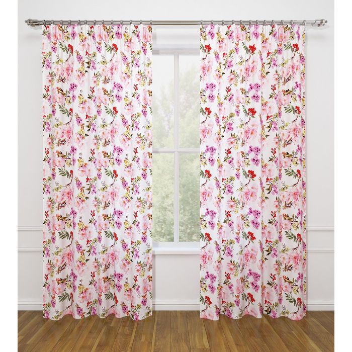 Фотошторы "Пение в цветах", ширина 145 см, высота 260 см-2 шт., габардин 07442