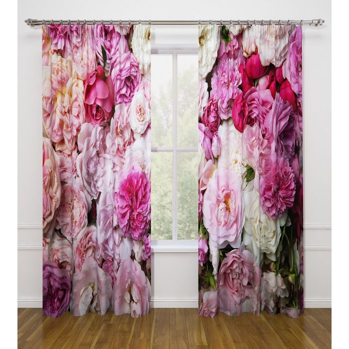 Фотошторы "Бохо", ширина 145 см, высота 260 см-2 шт., габардин 07462