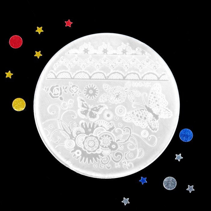 Диск для стемпинга "Бабочки", d=7см