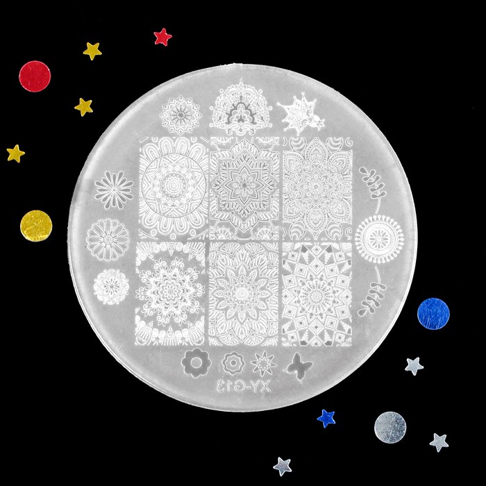 Диск для стемпинга "Узор", d=7см