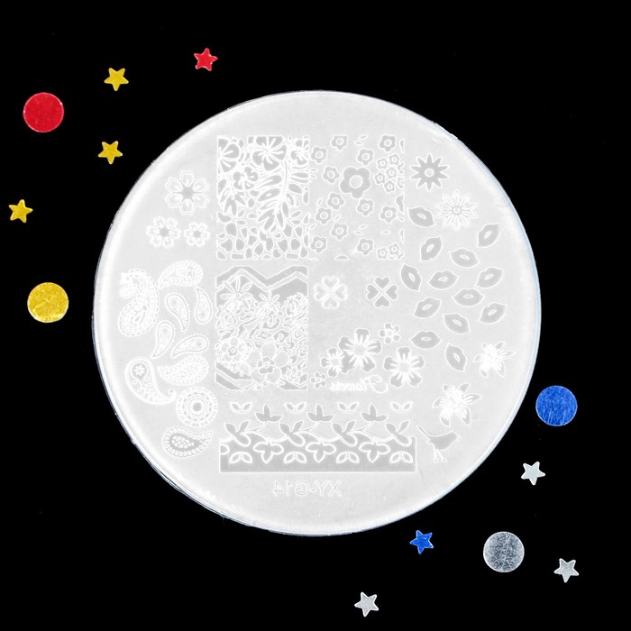 Диск для стемпинга "Ассорти", d=7см