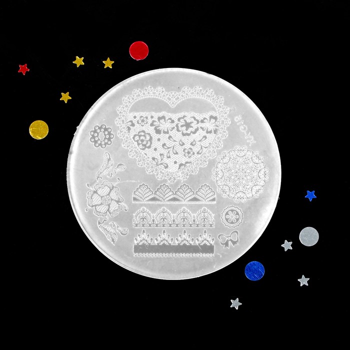 Диск для стемпинга "Сердце", d=7см