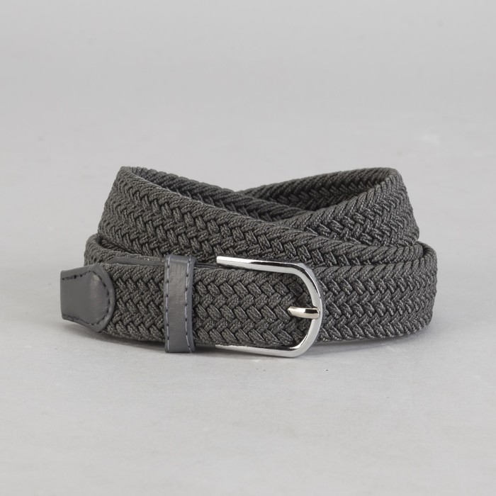 Ремень женский, резинка, пряжка металл, ширина - 2,5 см, цвет серый