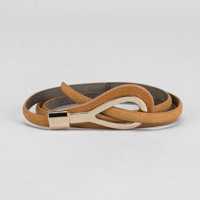 Ремень женский, пряжка золото, ширина - 1 см, цвет рыжий