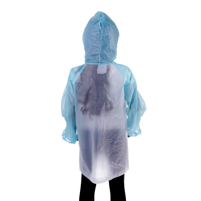 Дождевик детский "Зайчик с зонтиком" на кнопках с капюшоном, р-р L, рост 110-120 см