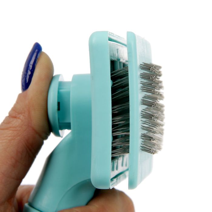 Пуходерка с очень жестким кордом, самоочищающаяся, 10 х 18 см, микс цветов