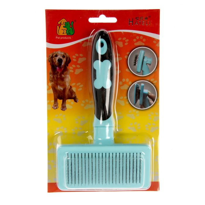 Пуходерка с очень жестким кордом, самоочищающаяся, 10 х 18 см, микс цветов