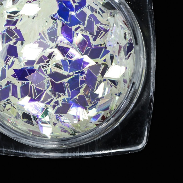 Пайетки "Ромбы" для декора ногтей, 3гр, цвет прозрачный