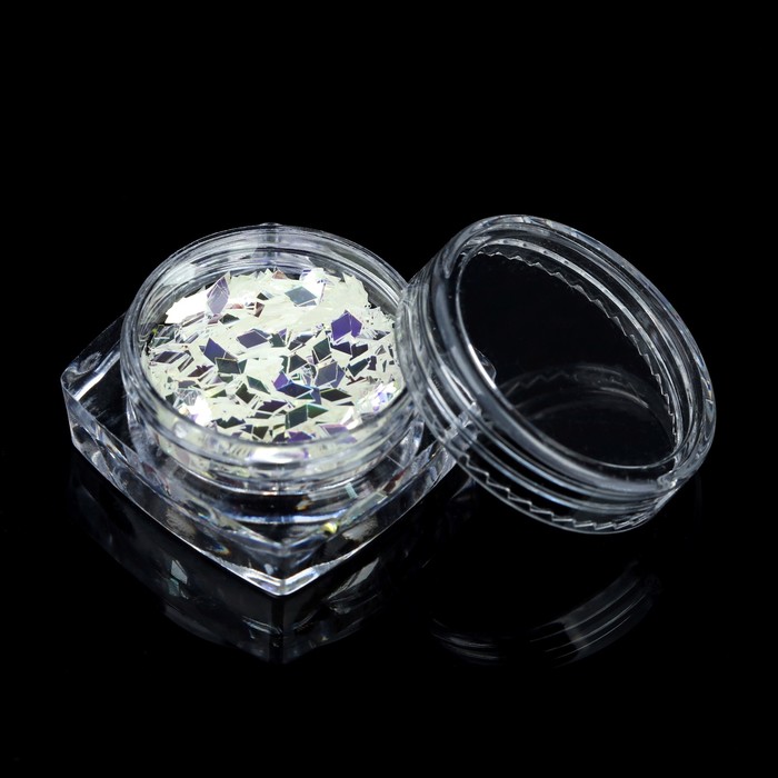 Пайетки "Ромбы" для декора ногтей, 3гр, цвет прозрачный