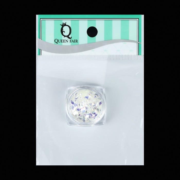 Пайетки "Ромбы" для декора ногтей, 3гр, цвет прозрачный