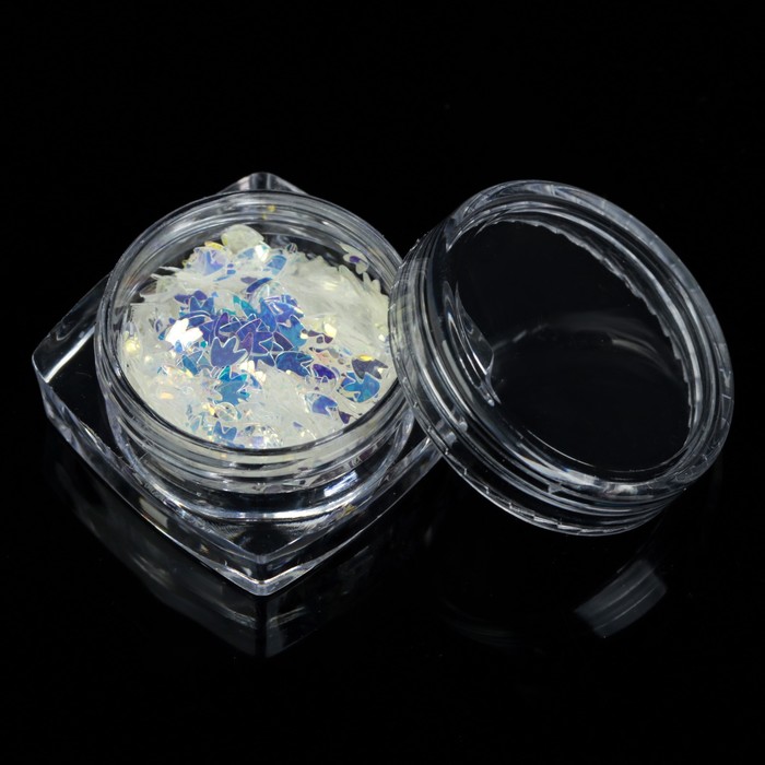 Пайетки "Тюльпаны" для декора ногтей, 3гр, цвет прозрачный