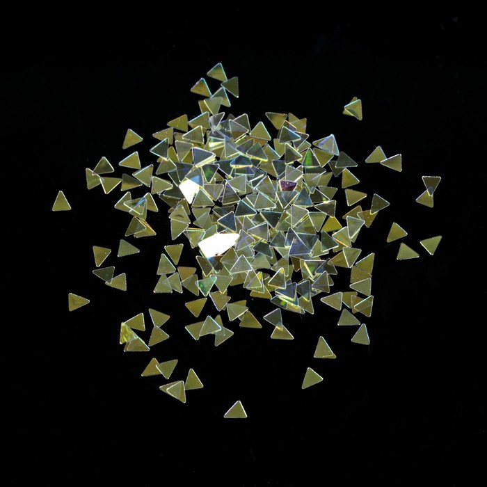 Пайетки "Треугольники" для декора ногтей, 3гр, цвет прозрачный