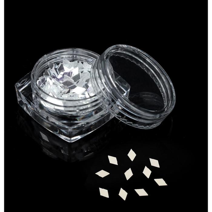 Пайетки "Ромбы" для декора ногтей, 3гр, цвет прозрачный