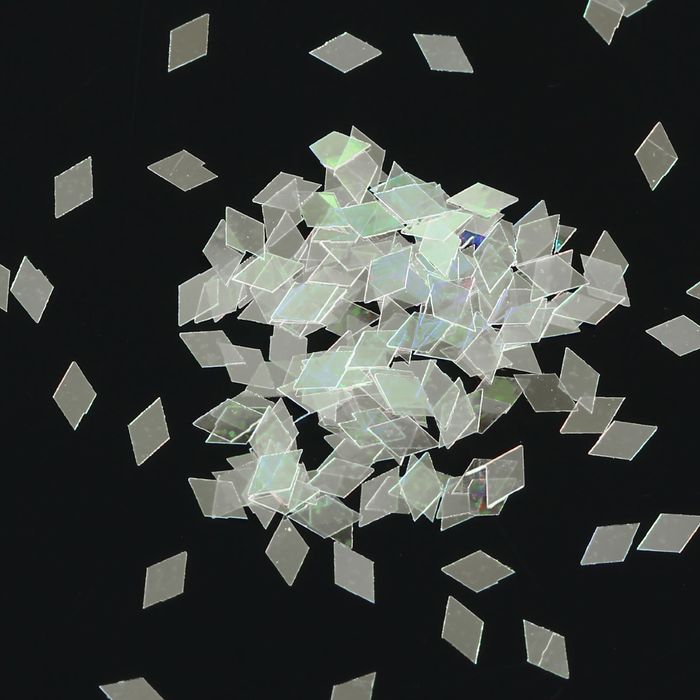 Пайетки "Ромбы" для декора ногтей, 3гр, цвет прозрачный