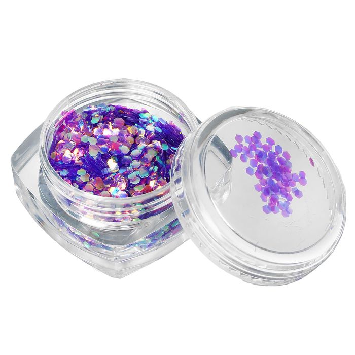 Рыбья чешуя для декора ногтей, 3гр, цвет фиолетовый