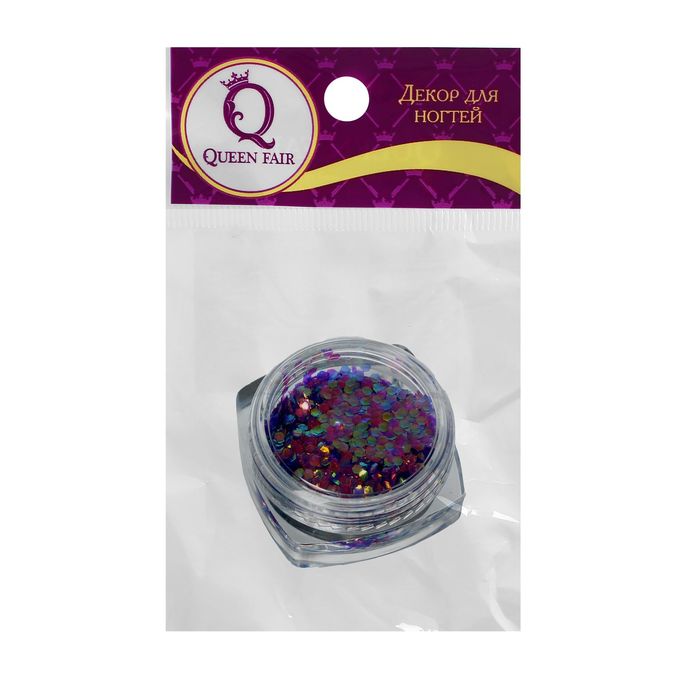 Рыбья чешуя для декора ногтей, 3гр, цвет фиолетовый