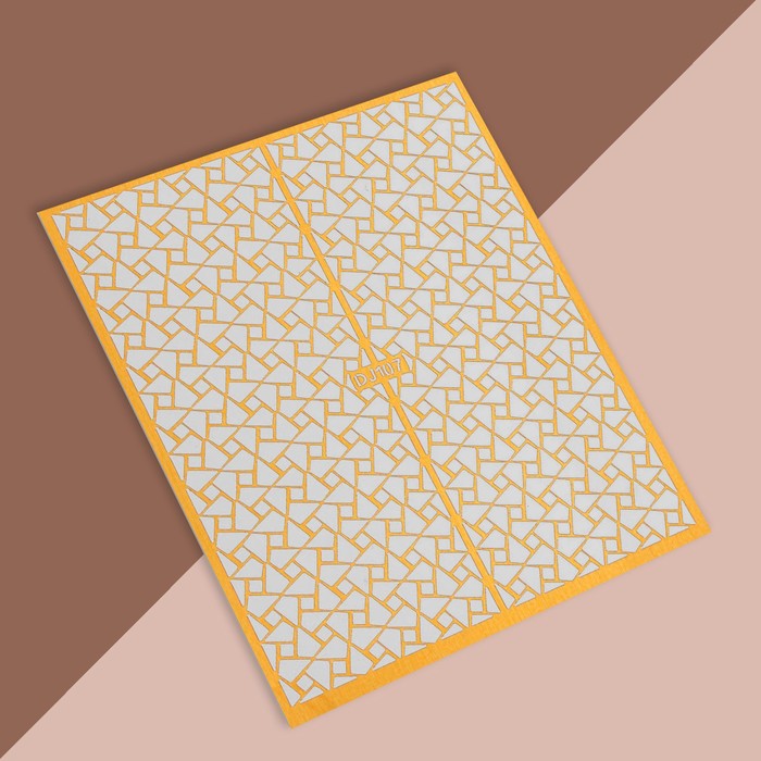 Трафарет для ногтей "Витраж", цвет золотой