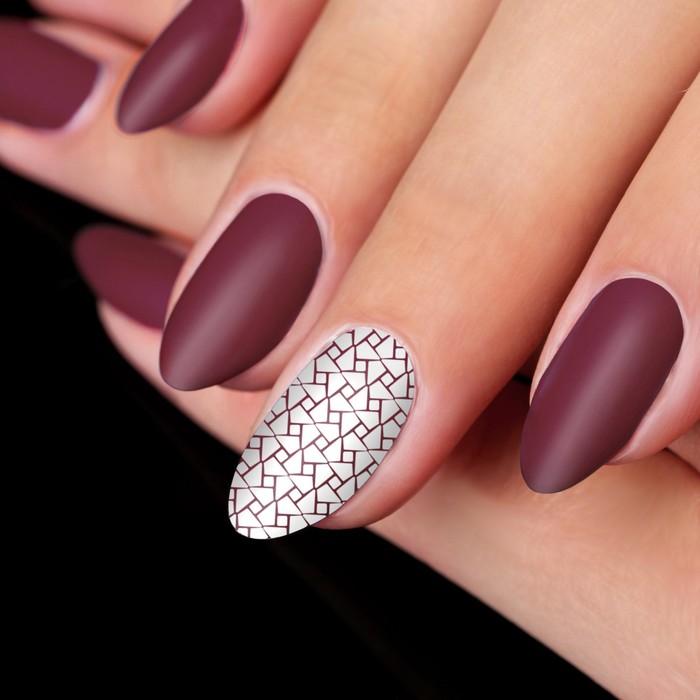 Трафарет для ногтей "Витраж", цвет золотой