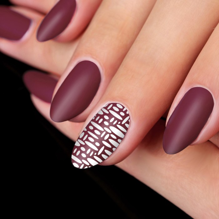 Трафарет для ногтей "Овалы", цвет золотой