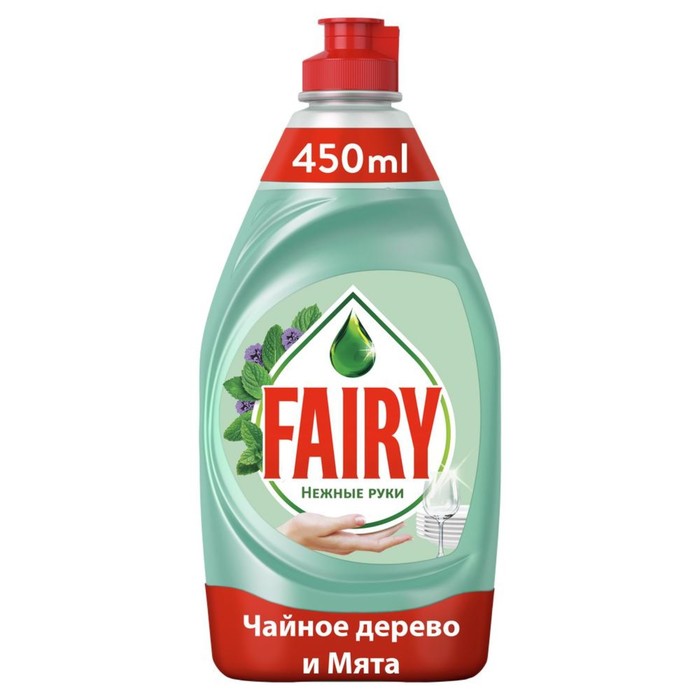 Средство для мытья посуды FAIRY Нежные ручки Чайное дерево и мята 450 мл