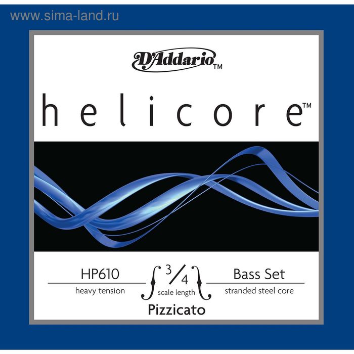 Комплект струн для скрипки D`Addario H310W-4/4M HELICORE цена и фото