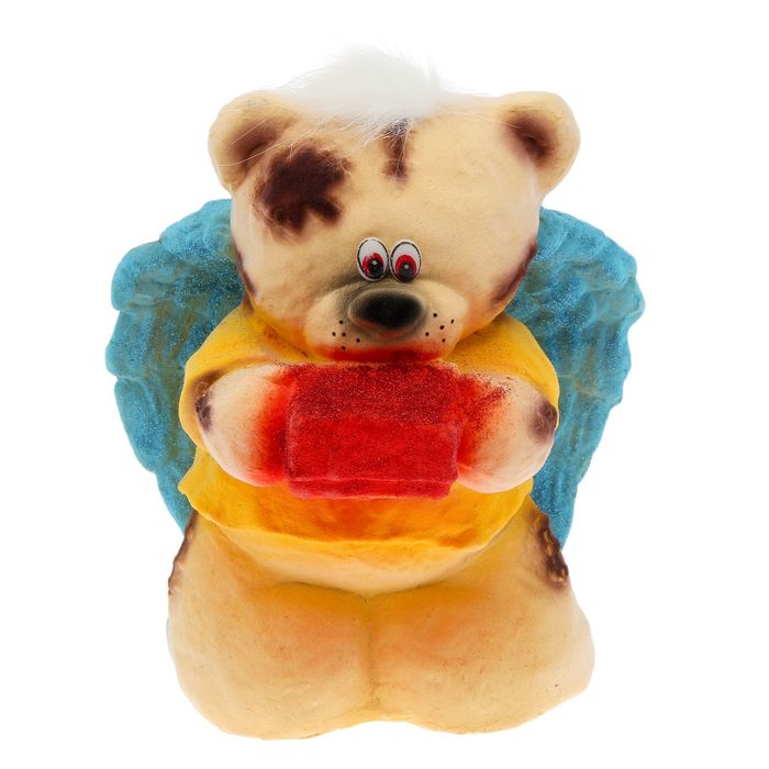 Копилка "Тед с крыльями" флок белый