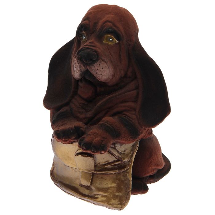 Копилка "Бюрократ" флок, коричневый