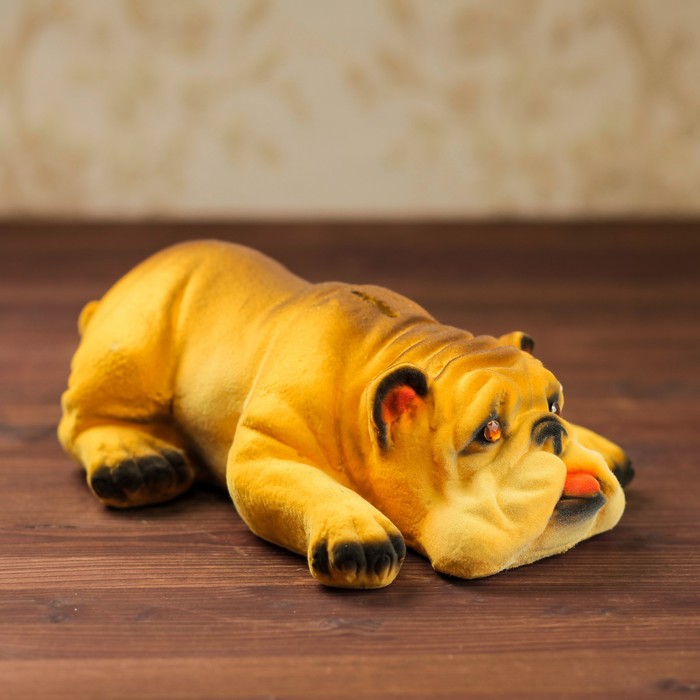 Копилка "Бульдог ленивец" флок, микс