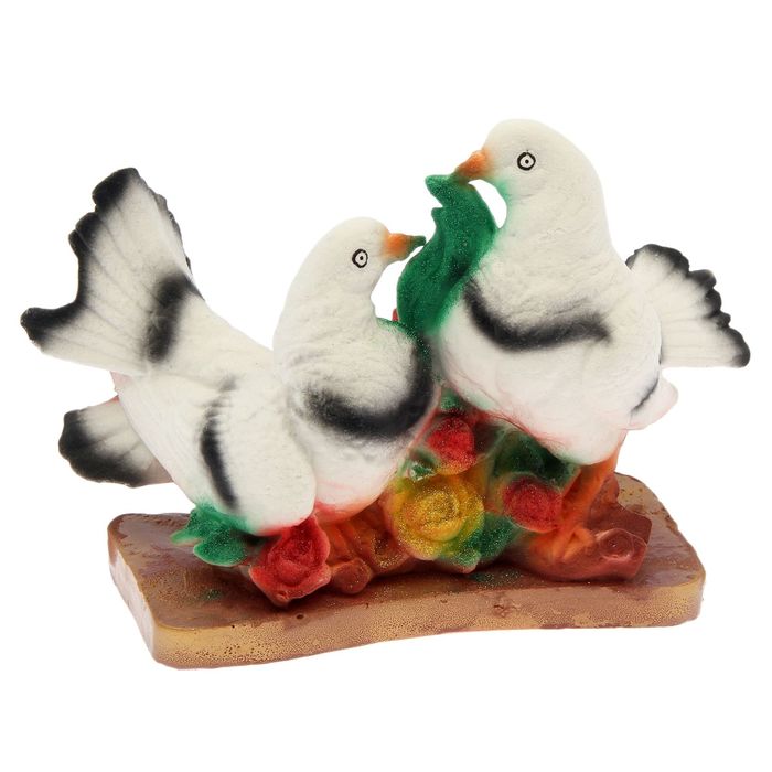 Копилка "Голуби на цветах" флок