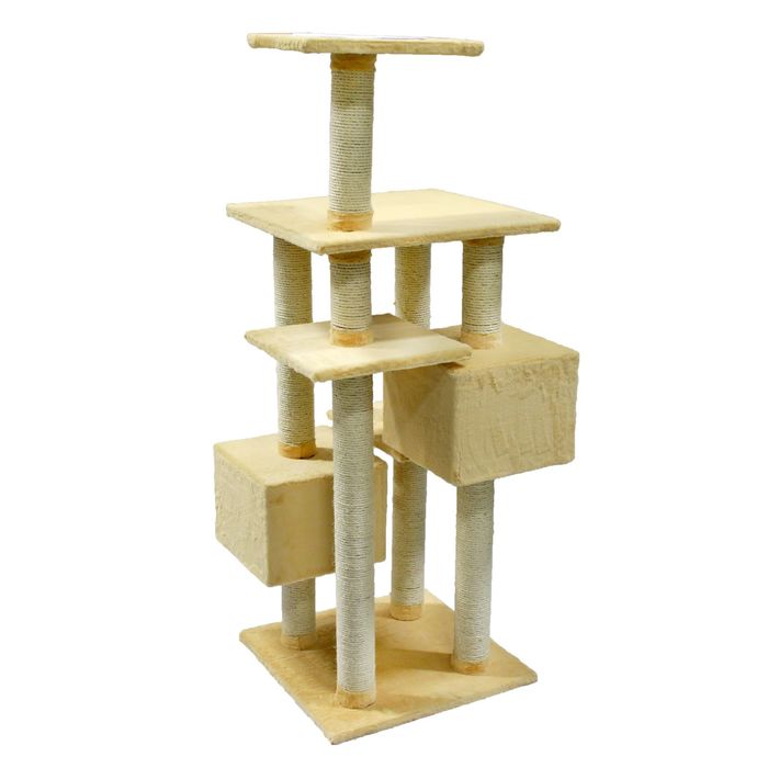 Комплекс для животных, 60 х 60 х 166 см, сизаль, микс цветов