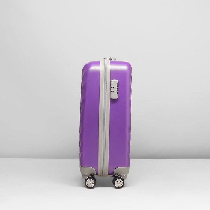 Чемодан малый, 20", 42 л, кодовый замок, 4 колеса, цвет фиолетовый