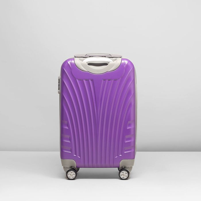 Чемодан малый, 20", 42 л, кодовый замок, 4 колеса, цвет фиолетовый
