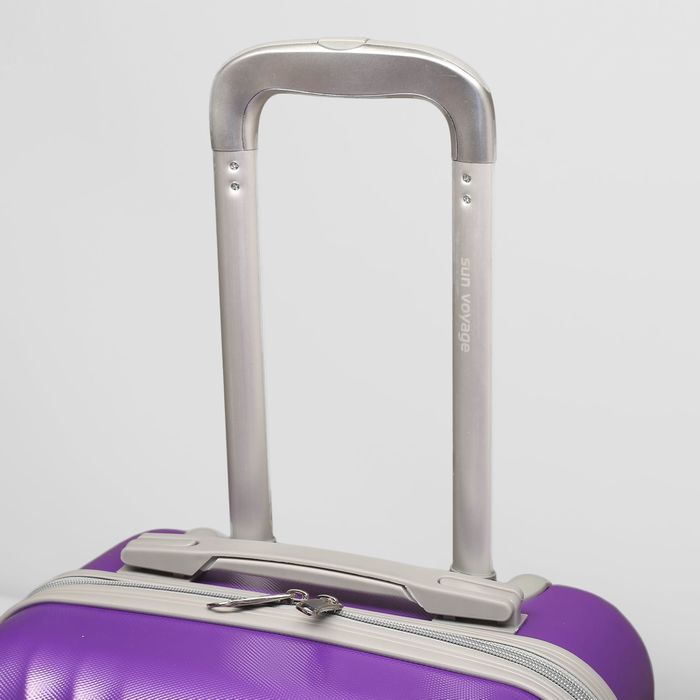 Чемодан малый, 20", 42 л, кодовый замок, 4 колеса, цвет фиолетовый