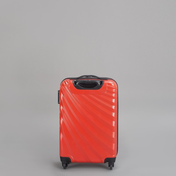 Чемодан "Разводы", малый, 20", 42 л, кодовый замок, 4 колеса, цвет красный
