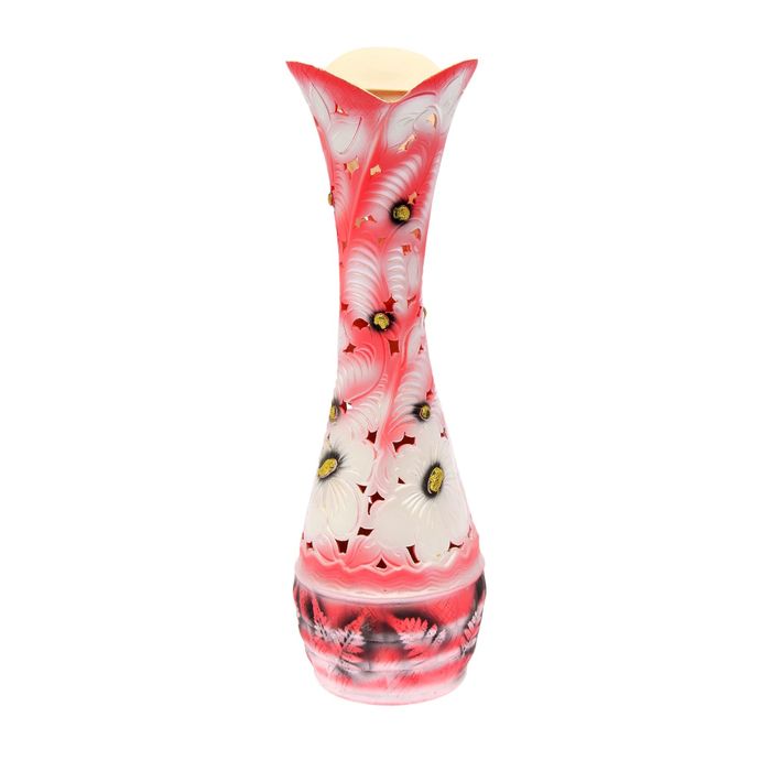 Ваза напольная "Тюльпан" цветная, резка, микс