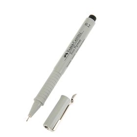 Ручка капиллярная для черчения и рисования Faber-Castell линер Ecco Pigment 0.2 мм, пигментная, чёрная от Сима-ленд