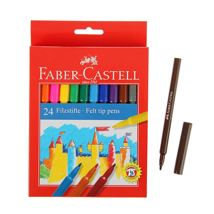 Фломастеры 24 цвета Faber-Castell "Замок" 5542