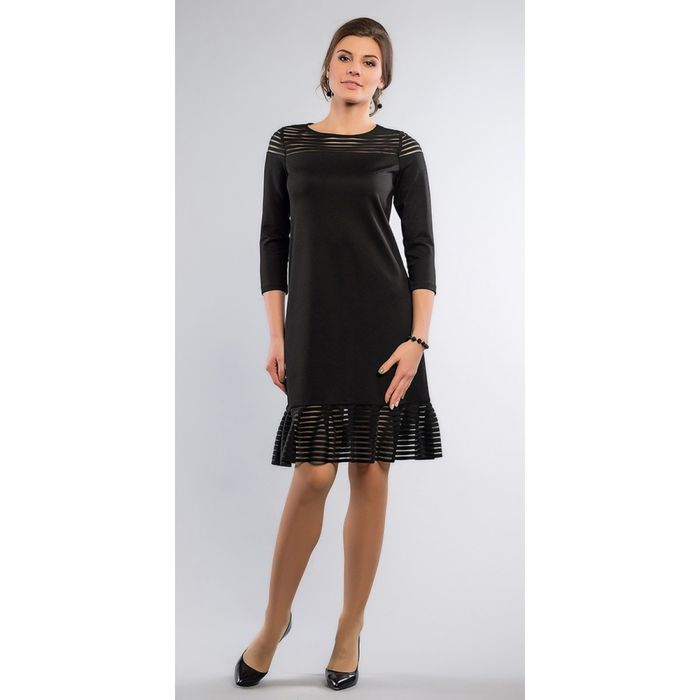 Платье женское, размер 46, цвет чёрный 439