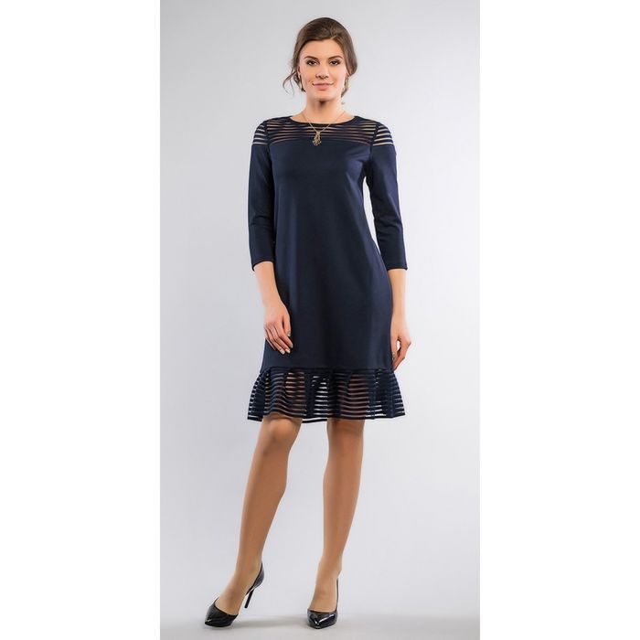 Платье женское, размер 50, цвет тёмно-синий 439-1
